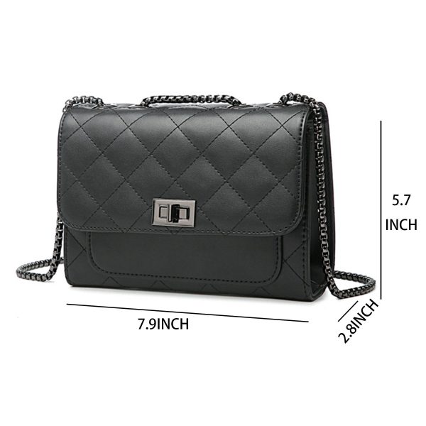 Genuine Leather Quilted Shoulder Crossbody Bags for Women
