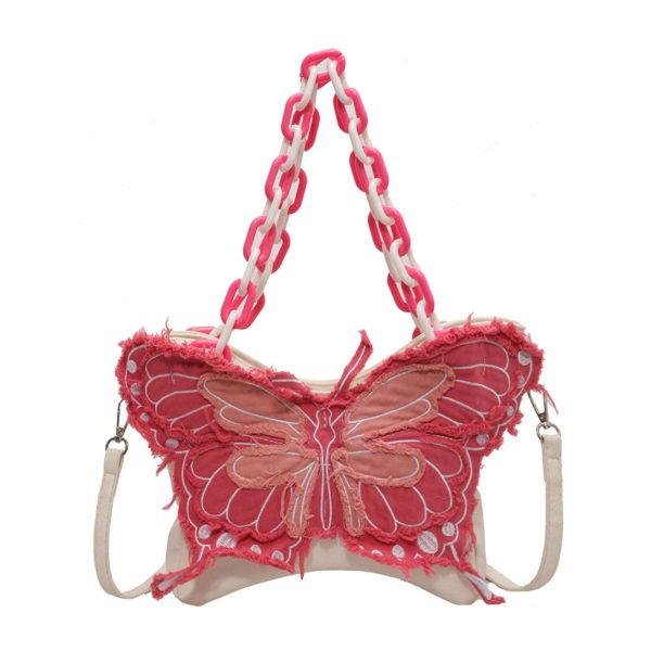 PU butterfly backpack/crossbody bag