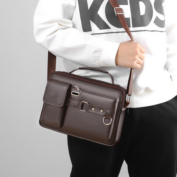 Retro Multi-pocket Shoulder Bag For Men And Women