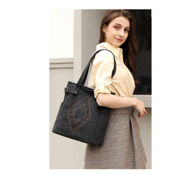 Large Capacity Canvas Shoulder Tote Bag for women