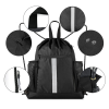Drawstring Backpack With Shoe Compartment and Water Bottle