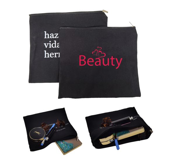 Cosmetic Canvas Zipper Bag