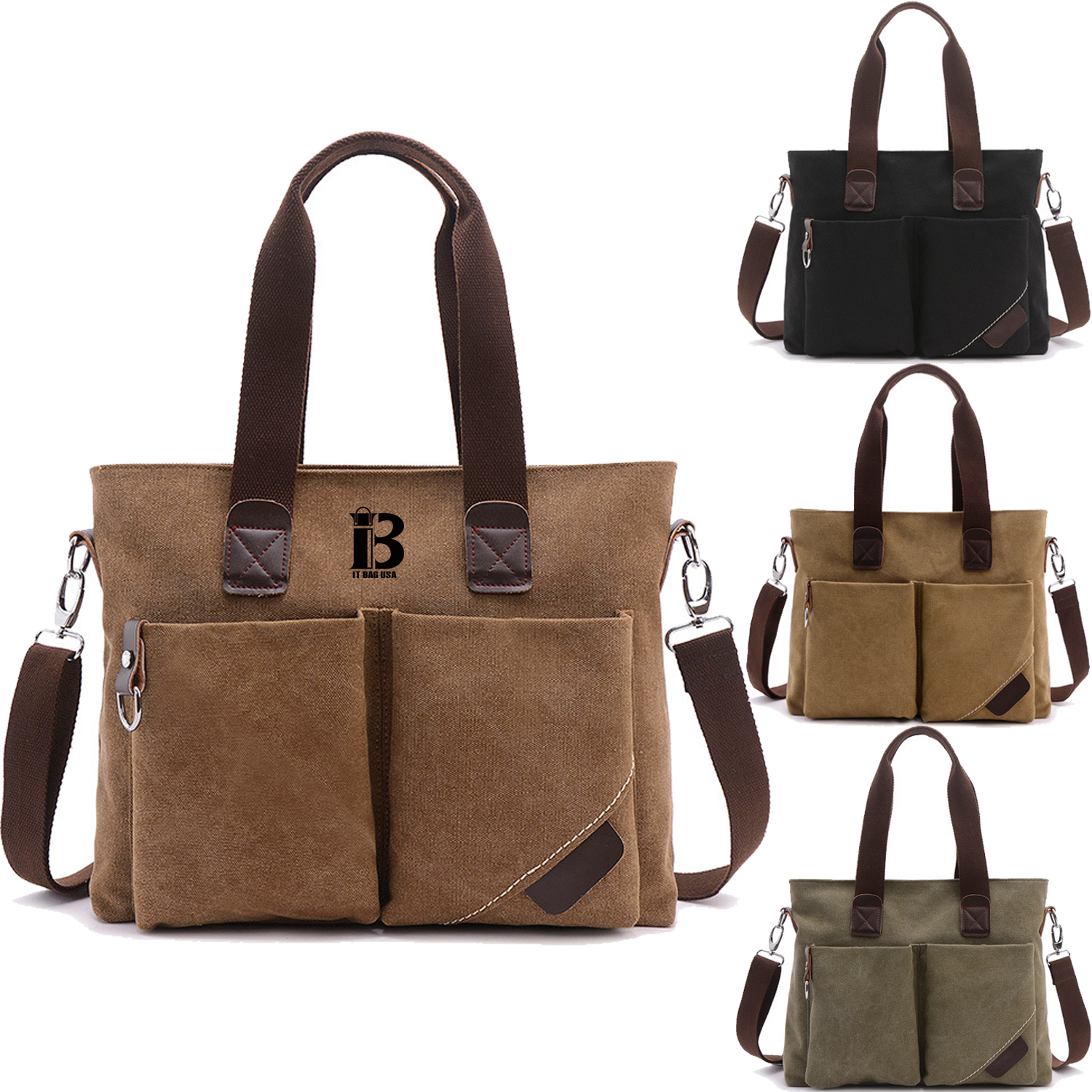 Women Satchel Shoulder Handbags with Multiple Pockets