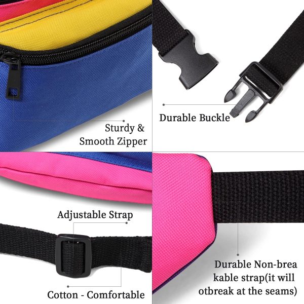 Neon Waist Fanny Pack For 80S Costumes