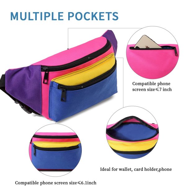 Neon Waist Fanny Pack For 80S Costumes