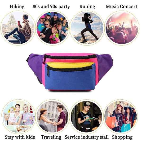 Neon Waist Fanny Pack For 80S Costumes