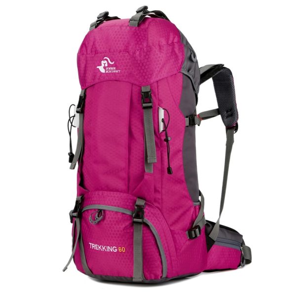 60L Waterproof Hiking Backpack - Daypack With Rain Cover
