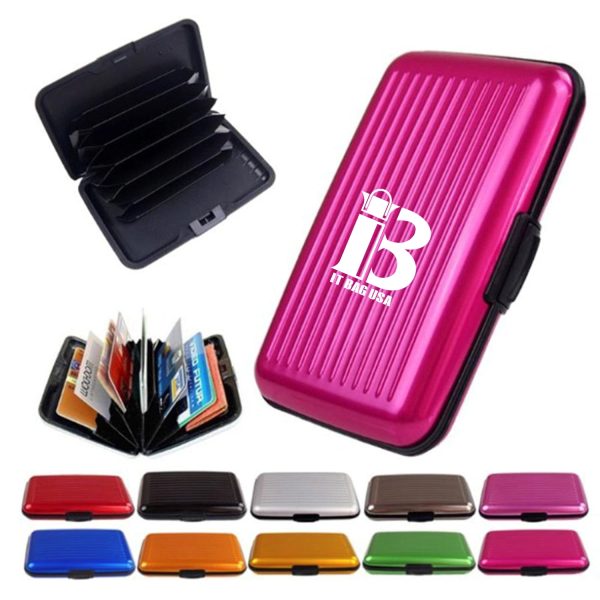 RFID-Blocking Aluminum Colorful Wallet Credit Cards Holder