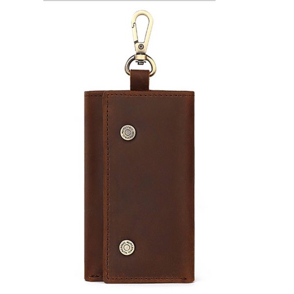 Genuine leather keychain wallet