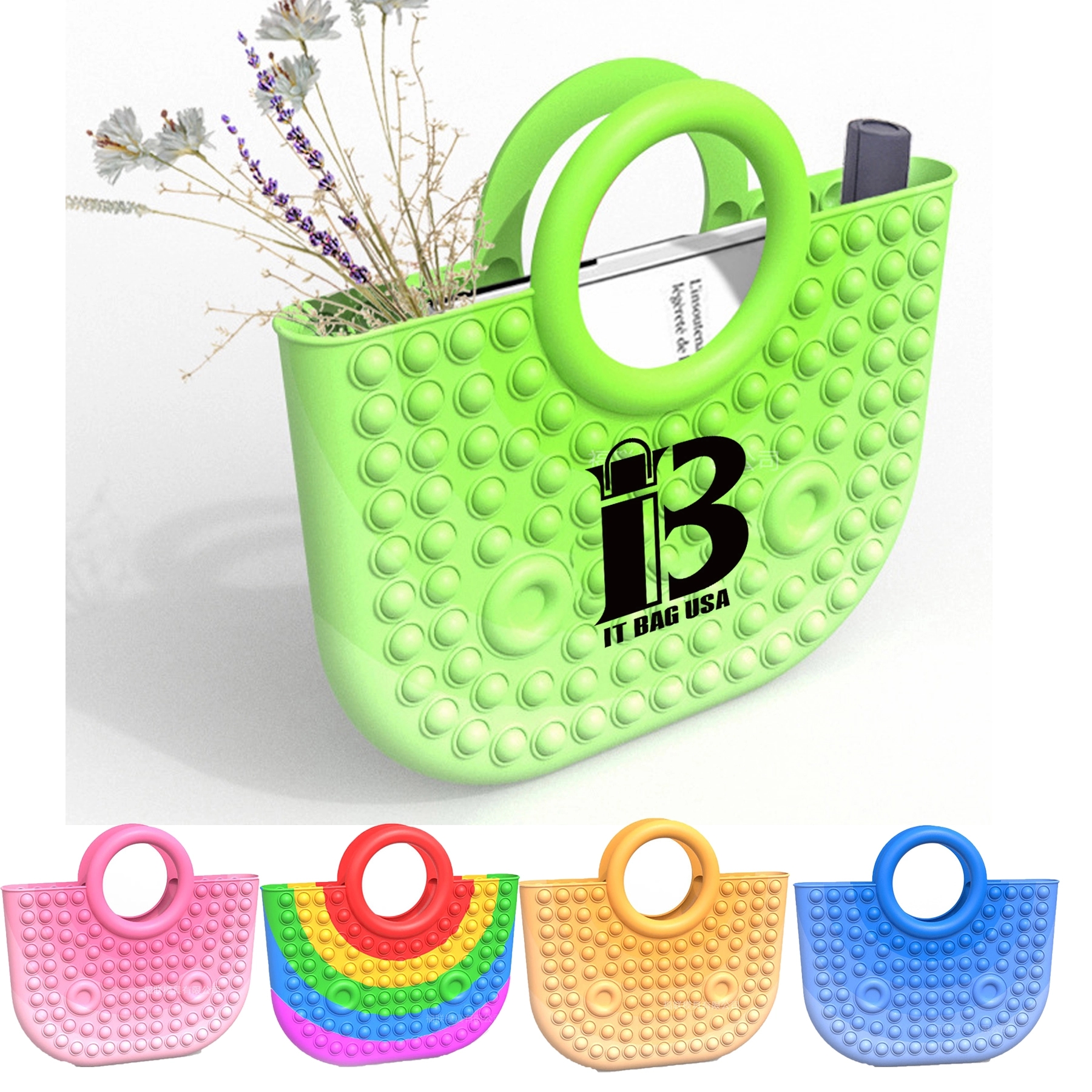Push It Pop Fidget Toys Handbags Purses for Women Fashion