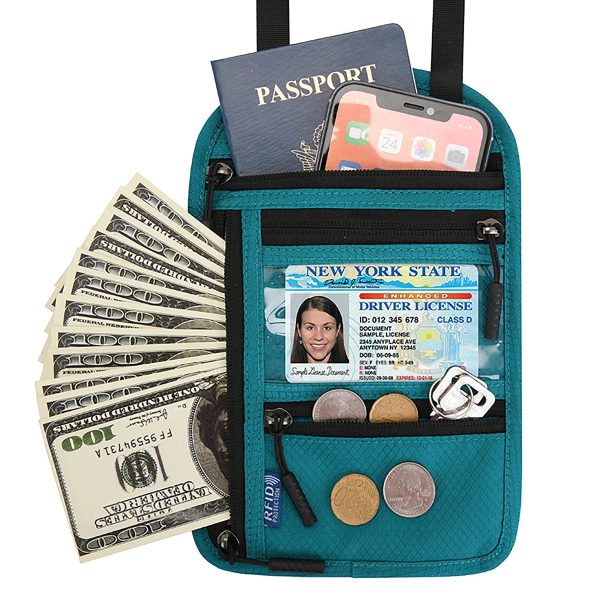Neck Wallet Rfid Blocking Passport Holder