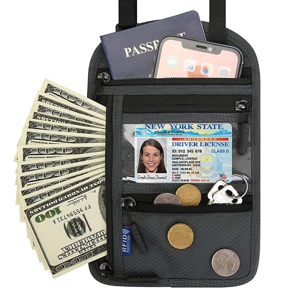 Neck Wallet Rfid Blocking Passport Holder
