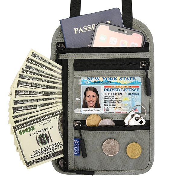 Neck Wallet Rfid Blocking Passport Holder