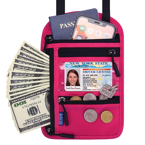 Neck Wallet Rfid Blocking Passport Holder