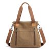 Vintage Canvas Shopping Tote Bag For Women