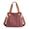 Vintage Canvas Shopping Tote Bag For Women