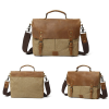 Genuine Leather Canvas Vintage Shoulder Bag