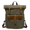 Vintage Travel Canvas Leather Backpack
