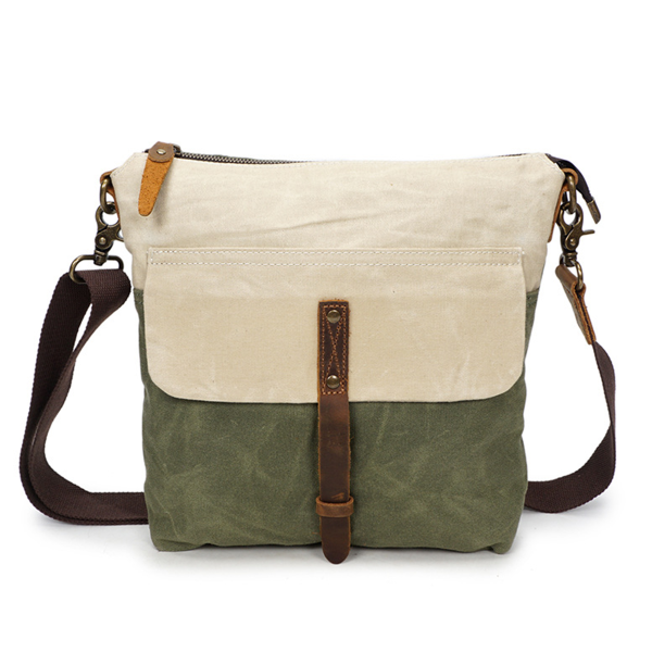 Vintage Canvas Leather Lightweight Crossbody Bag