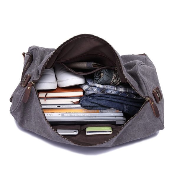 Canvas Travel Bag With Shoe Pouch