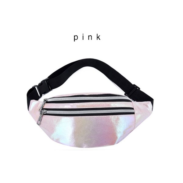 PU Leather Laser crossbody waist bag Fanny Pack
