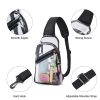 11"X 7" Clear Sling Bag Chest Backpack With Front Pocket