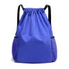 Sports Gym Bag Drawstring Backpack With Water Bottle Holder