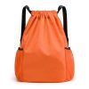 Sports Gym Bag Drawstring Backpack With Water Bottle Holder