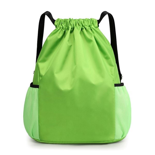 Sports Gym Bag Drawstring Backpack With Water Bottle Holder