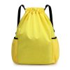 Sports Gym Bag Drawstring Backpack With Water Bottle Holder