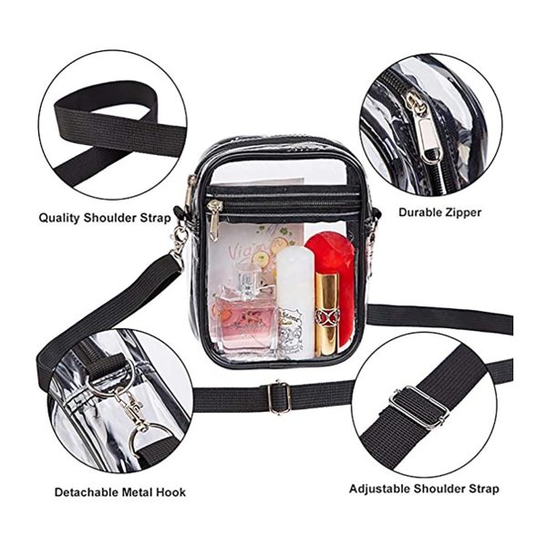 Diagonal Pvc Transparent Bag