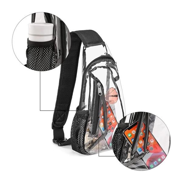Clear Sling Bag Single shoulder Chest Crossbody pack