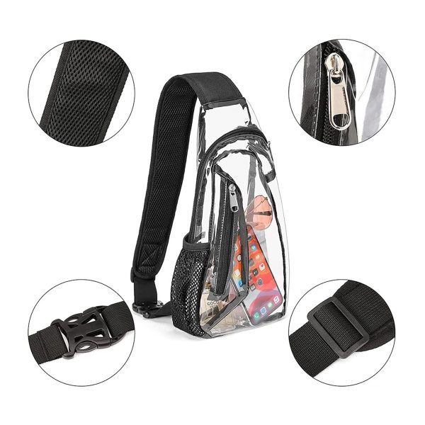 Clear Sling Bag Single shoulder Chest Crossbody pack