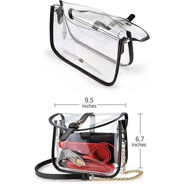 Clear Saddle Cross Body Bag