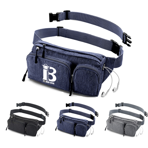 Camp Running Waist Bag With Headphone Hole