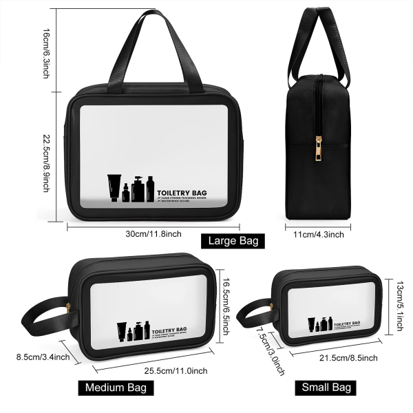 Translucent Waterproof Makeup Cosmetic Bag