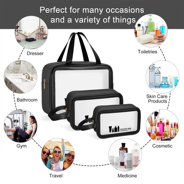 Translucent Waterproof Makeup Cosmetic Bag