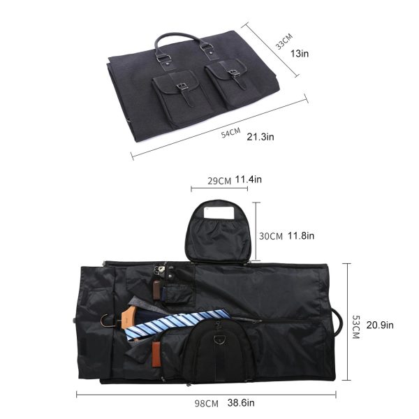 Suit Carry On Garment Bag With Shoulder Strap