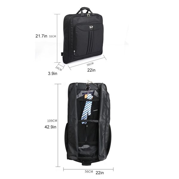 Suit Carry On Garment Bag With Shoulder Strap