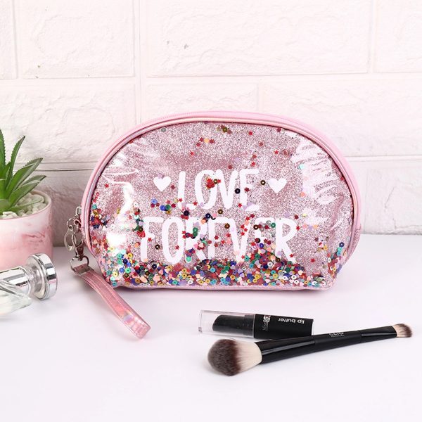 Fashion Creative Sequin Glitter Toiletry Pouch Cosmetic Bag