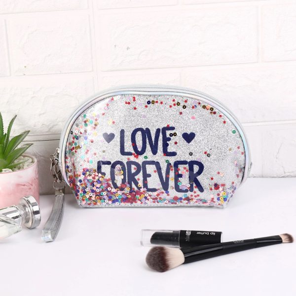 Fashion Creative Sequin Glitter Toiletry Pouch Cosmetic Bag