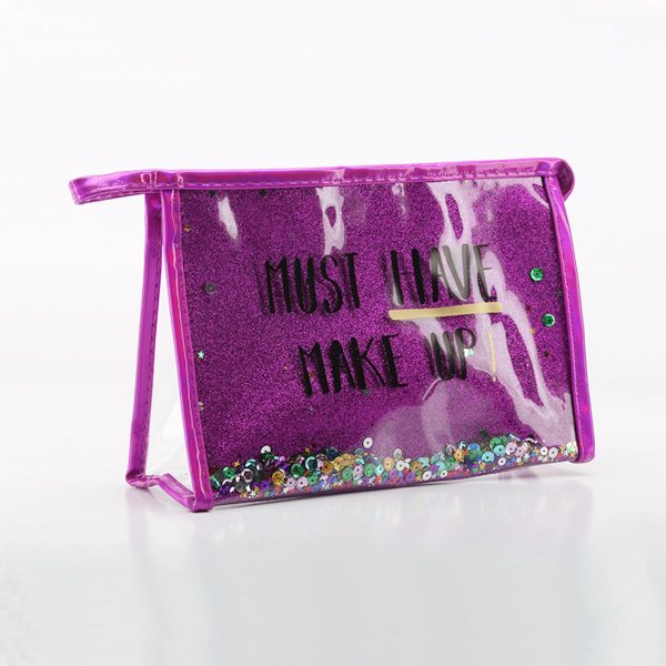 Fashion Creative Sequin Glitter Toiletry Pouch Cosmetic Bag