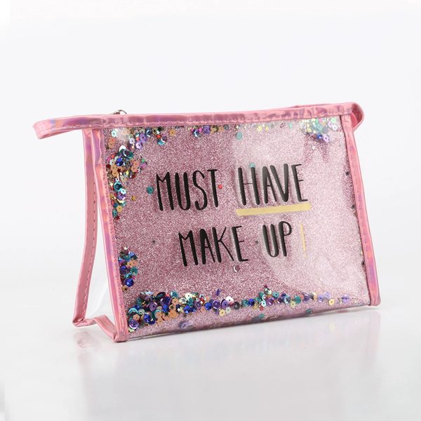 Fashion Creative Sequin Glitter Toiletry Pouch Cosmetic Bag