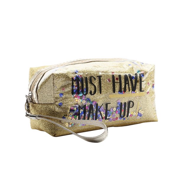 Fashion Creative Sequin Glitter Toiletry Pouch Cosmetic Bag