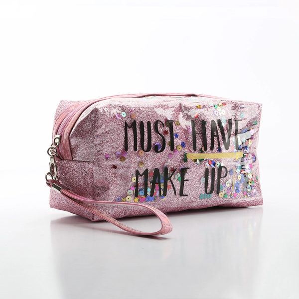 Fashion Creative Sequin Glitter Toiletry Pouch Cosmetic Bag