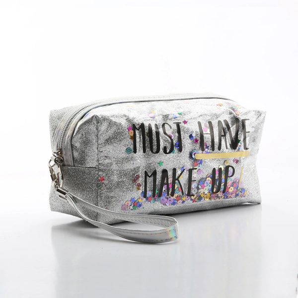 Fashion Creative Sequin Glitter Toiletry Pouch Cosmetic Bag