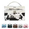 Cows Double Layer Travel Storage Cosmetic Cases
