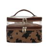 Cows Double Layer Travel Storage Cosmetic Cases