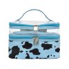 Cows Double Layer Travel Storage Cosmetic Cases