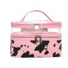 Cows Double Layer Travel Storage Cosmetic Cases
